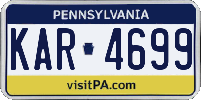 PA license plate KAR4699