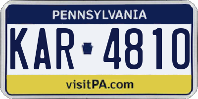 PA license plate KAR4810