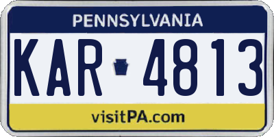 PA license plate KAR4813