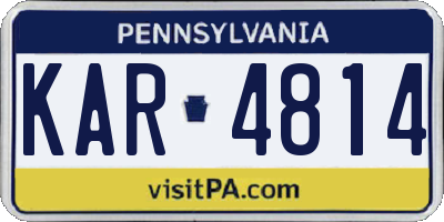 PA license plate KAR4814