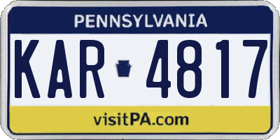 PA license plate KAR4817