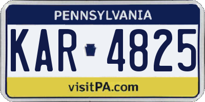 PA license plate KAR4825