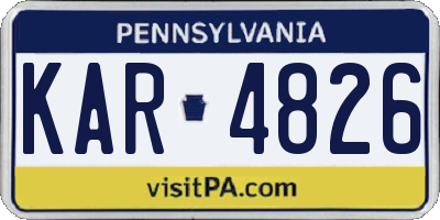 PA license plate KAR4826