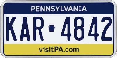 PA license plate KAR4842