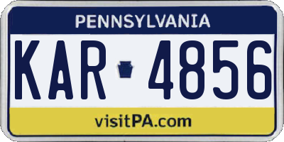 PA license plate KAR4856