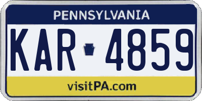 PA license plate KAR4859