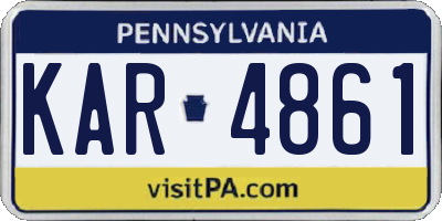 PA license plate KAR4861