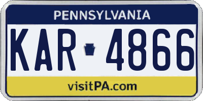 PA license plate KAR4866