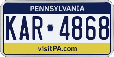 PA license plate KAR4868