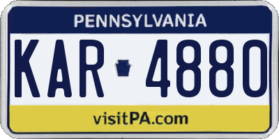 PA license plate KAR4880