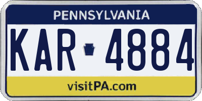 PA license plate KAR4884