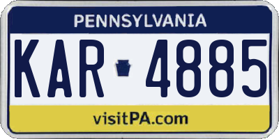 PA license plate KAR4885
