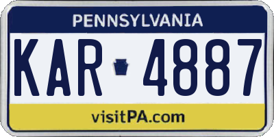 PA license plate KAR4887
