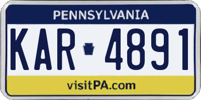 PA license plate KAR4891