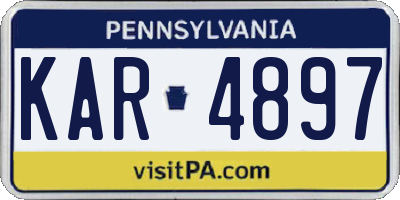 PA license plate KAR4897