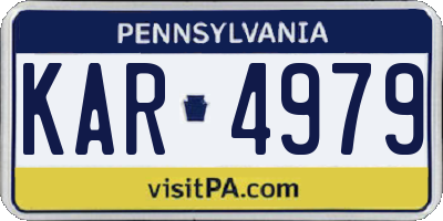 PA license plate KAR4979