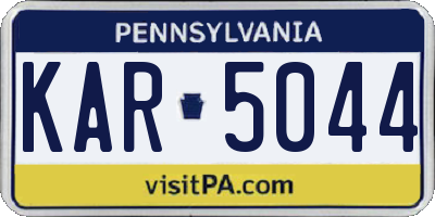 PA license plate KAR5044