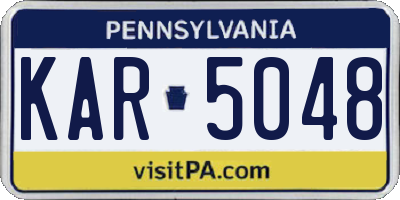 PA license plate KAR5048
