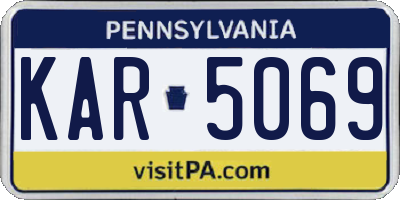 PA license plate KAR5069
