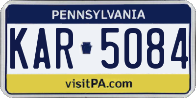 PA license plate KAR5084