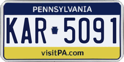 PA license plate KAR5091