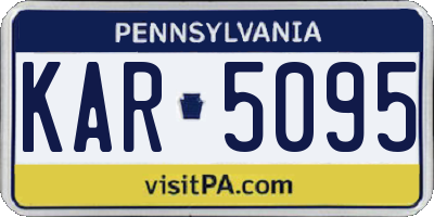 PA license plate KAR5095
