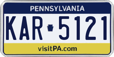 PA license plate KAR5121