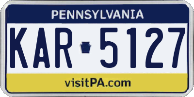 PA license plate KAR5127