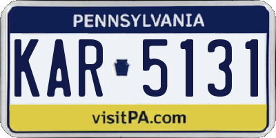 PA license plate KAR5131