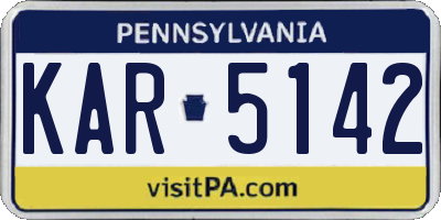 PA license plate KAR5142