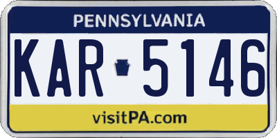 PA license plate KAR5146
