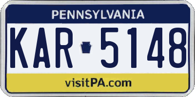 PA license plate KAR5148