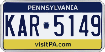 PA license plate KAR5149