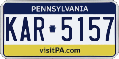 PA license plate KAR5157