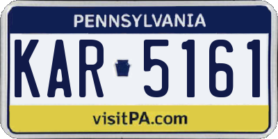PA license plate KAR5161