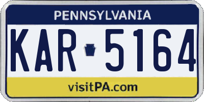 PA license plate KAR5164