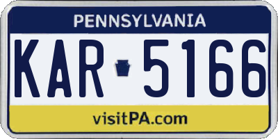 PA license plate KAR5166
