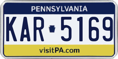 PA license plate KAR5169