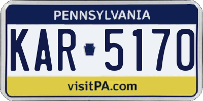 PA license plate KAR5170