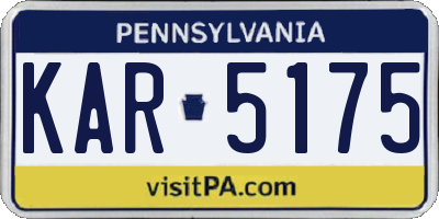 PA license plate KAR5175