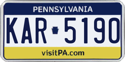 PA license plate KAR5190