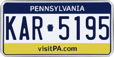 PA license plate KAR5195