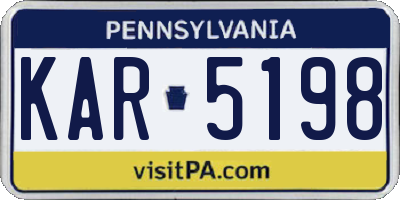 PA license plate KAR5198
