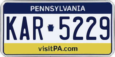 PA license plate KAR5229