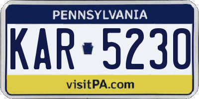 PA license plate KAR5230