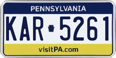 PA license plate KAR5261