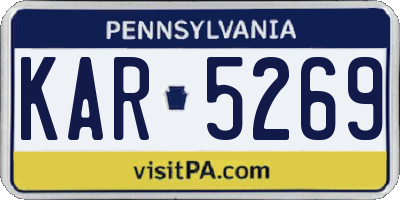 PA license plate KAR5269