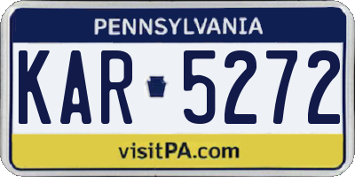 PA license plate KAR5272