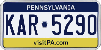 PA license plate KAR5290
