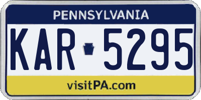 PA license plate KAR5295
